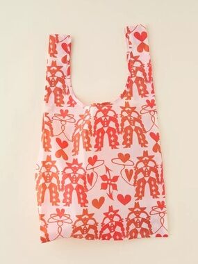 NWT BAGGU Standard Reusable Printed Tote Bag - Cowgirl